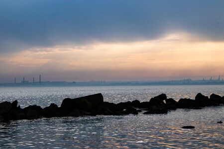 landscape, sea, water, sunset, dawn, sky, sun, sea, beach,の写真素材