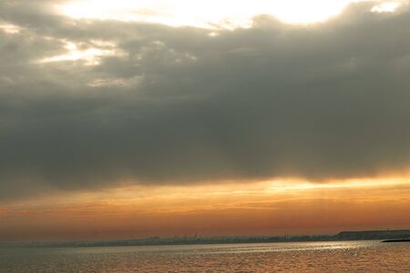 landscape, sea, water, sunset, dawn, sky, sun, sea, beach,の写真素材