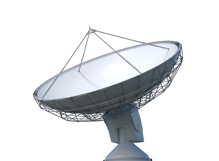 3D rendered illustration of satellite dish or radio antenna. Isolated on white background. 3D rendered illustration of satellite dish or radio antenna. Isolated on white background.