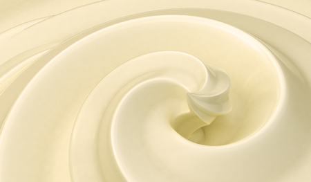 Sweet vanilla cream background. 3D rendered illustration.の写真素材