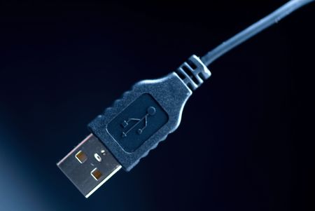Black USB comouter cable