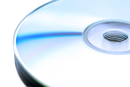 Closeup of a stack of compact disksの写真素材