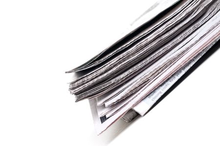 Tilted view of the end view of a folder newspaper