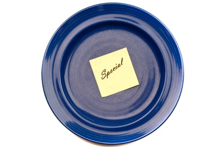 Blue plate special, with の写真素材