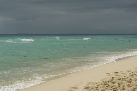 Caribbean beach in Dominican republicの写真素材