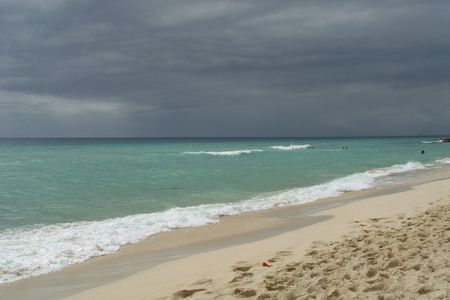 Caribbean beach in Dominican republicの写真素材