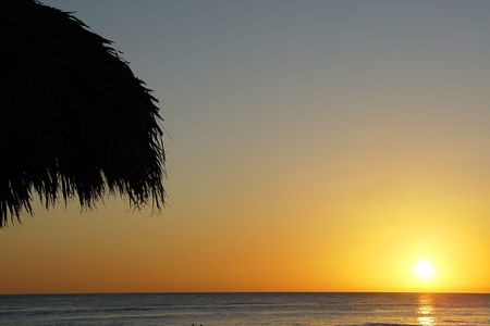 Caribbean sunset in Bayahibeの写真素材