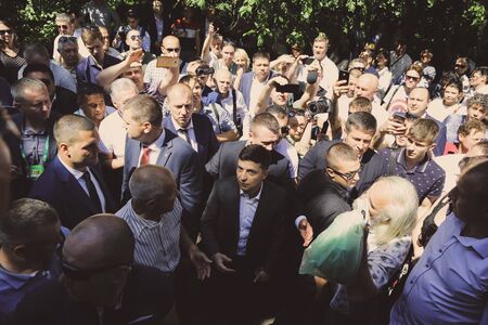 9.06.2019 Ukraine. Kyiv. President Vladymyr Zelenskyy met with people of the Sluga Naroda Partyのeditorial素材