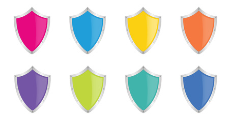 set of isolated shieldsのイラスト素材