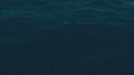 Abstract vector grid background. Polygonal wireframe grid vector. 3d isolated shaped grid illustration.のイラスト素材