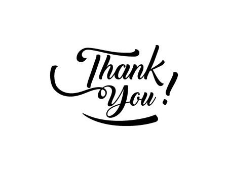 Thank you typography on white backgroundのイラスト素材