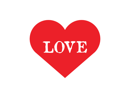 Red love heart valentineのイラスト素材
