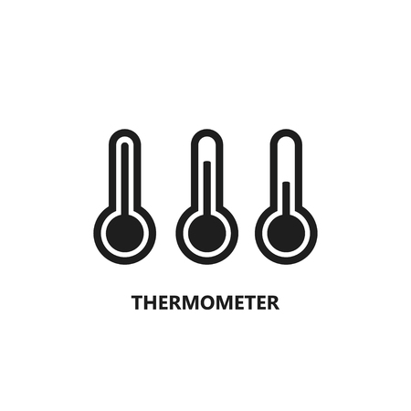 Thermometer icon set vector illustration on white background.のイラスト素材