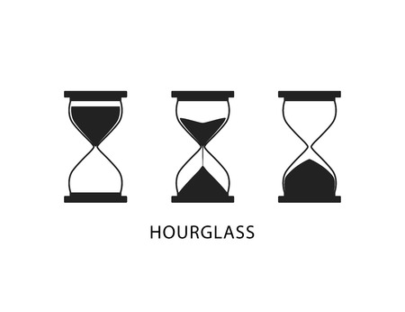 Hourglass icons set vector illustration on white background.のイラスト素材