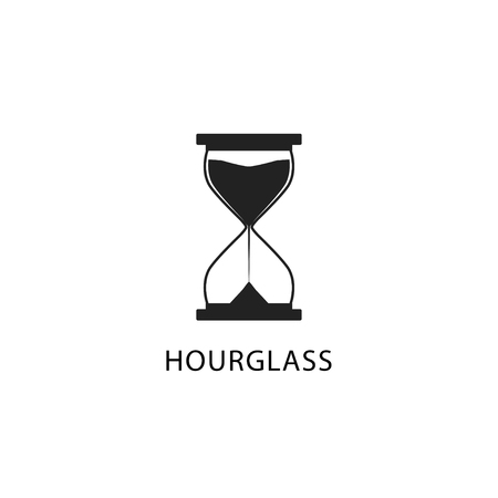 Hourglass icon vector illustration on white background.のイラスト素材