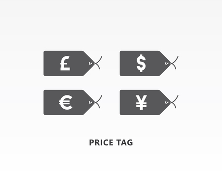 Currency price tag set icon vector illustration.のイラスト素材