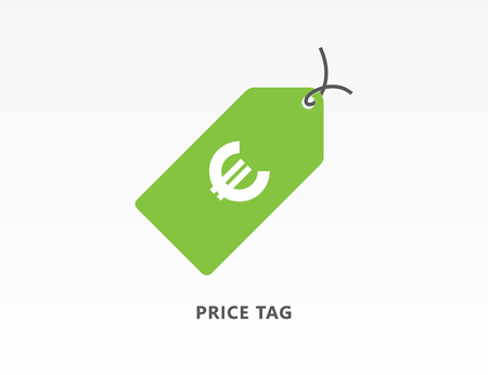 Euro price tag icon vector illustration.のイラスト素材