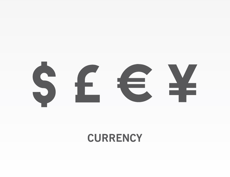 Currencies signs icon.のイラスト素材