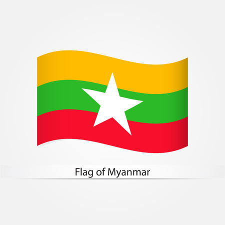 Flag of Myanmar vector illustration.のイラスト素材