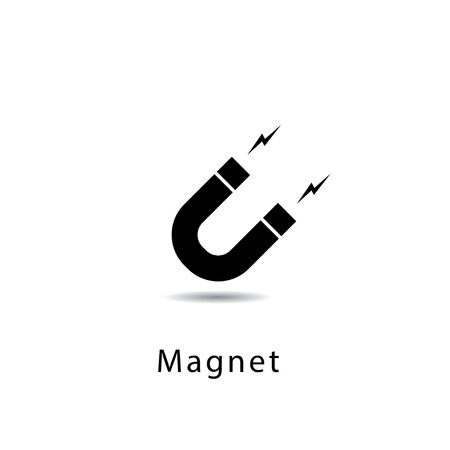 Magnet icon, vector illustration on white background.のイラスト素材