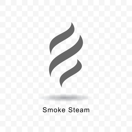 Smoke steam vector icon illustration on transparent background.のイラスト素材
