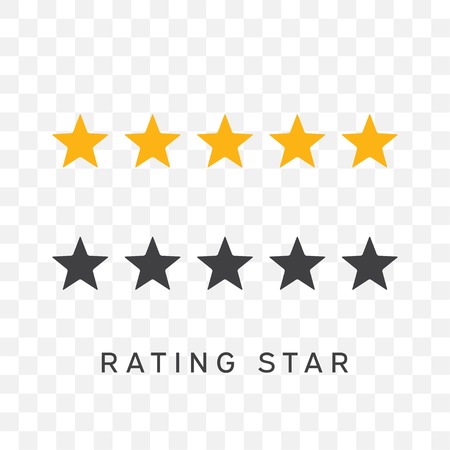 Five stars rating in yellow and black silhouette color. Symbol of decoration, award.のイラスト素材