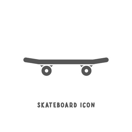 Skateboard icon simple silhouette flat style vector illustration on white background.のイラスト素材