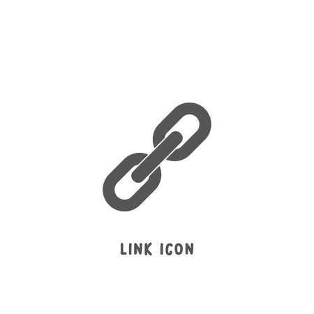 Link icon simple silhouette flat style vector illustration on white background.のイラスト素材