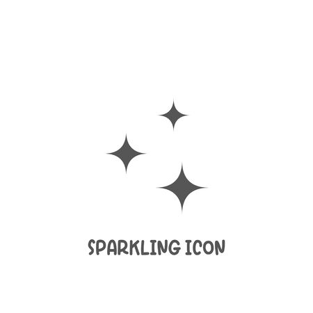 Sparkling icon simple silhouette flat style vector illustration on white background.のイラスト素材