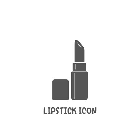 Lipstick icon simple silhouette flat style vector illustration on white background.のイラスト素材