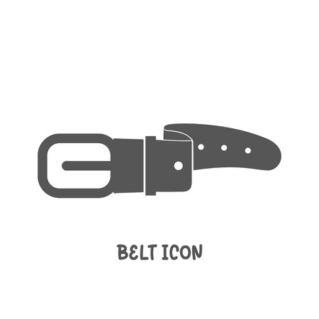 Belt icon simple silhouette flat style vector illustration on white background.のイラスト素材