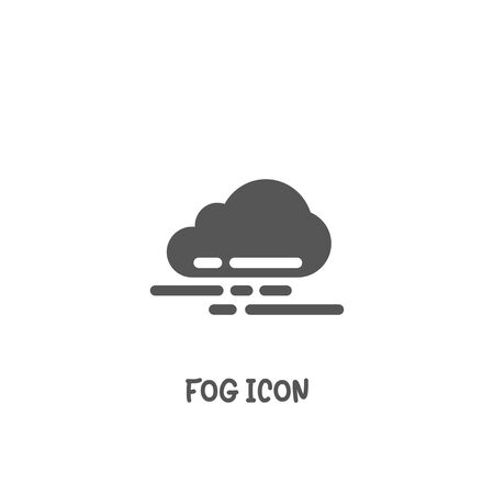 Fog icon simple silhouette flat style vector illustration on white background.のイラスト素材