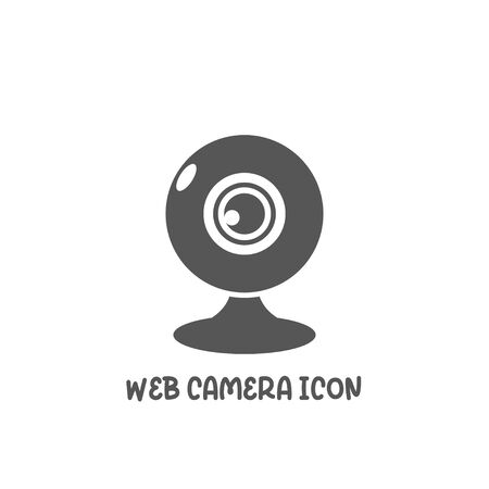 Web camera icon simple silhouette flat style vector illustration on white background.のイラスト素材