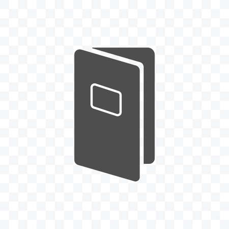 Book icon vector illustration isolated sign symbol - black and white style in transparent background.のイラスト素材