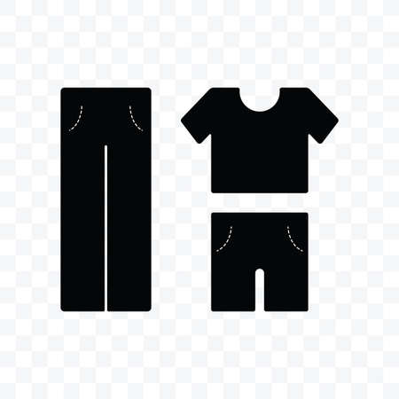 Clothes shirt and pants icon vector illustration on transparent background.のイラスト素材