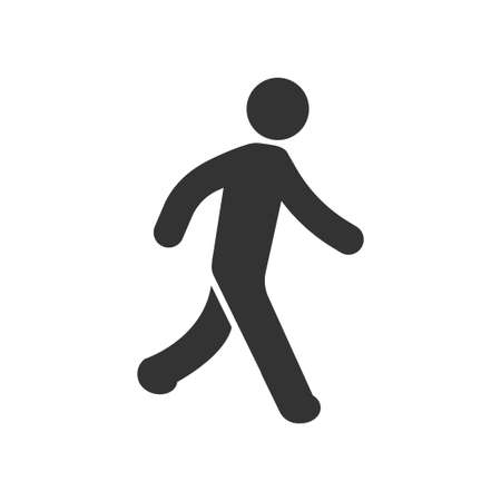 Man walking activity icon vector illustration on white background.のイラスト素材