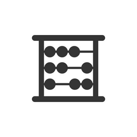 Abacus flat icon isolated vector illustration on white background.のイラスト素材