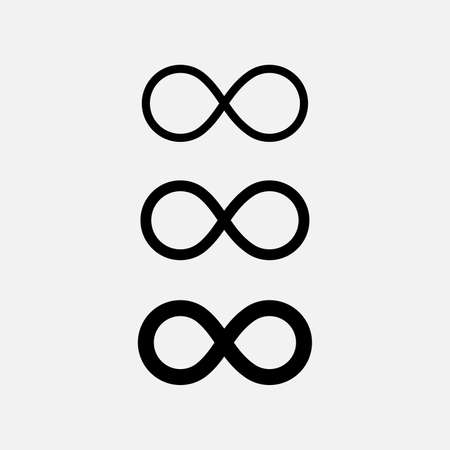 Infinity icon isolated flat design vector illustration on white background.のイラスト素材