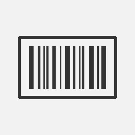 Barcode icon isolated flat design vector illustration on white background.のイラスト素材