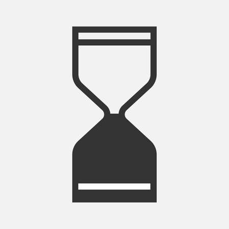 Hourglass or sandglass icon isolated flat design vector illustration on white background.のイラスト素材