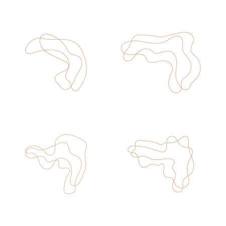 Abstract topographic contour line pattern line art outline.のイラスト素材