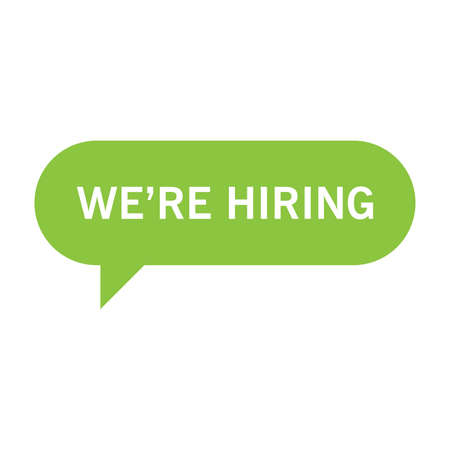 We're hiring speech bubble vector illustration.のイラスト素材