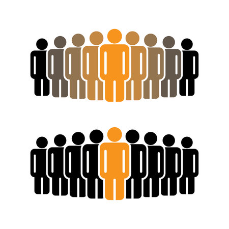 People, leader, group, community icon isolated vector illustration on white backgroundのイラスト素材