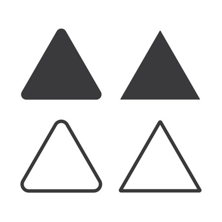 Triangle shape icon isolated vector illustration on white background.のイラスト素材