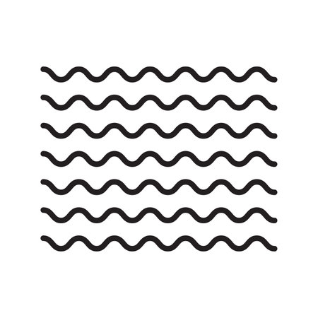 Zigzag round wave icon isolated vector illustration on white background.