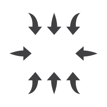 Arrow inside direction icon isolated vector illustration on white background.のイラスト素材