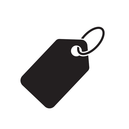Price tag icon in flat style isolated vector illustration on white background.のイラスト素材