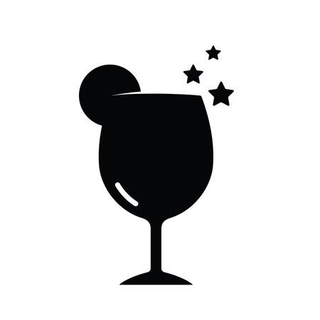Wine glass icon isolated vector illustration on white background.のイラスト素材
