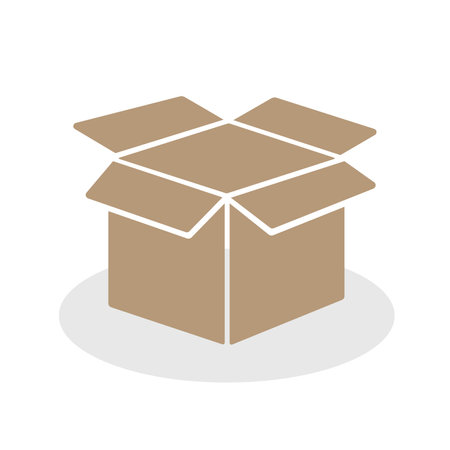 Open box icon isolated vector illustration on white background.のイラスト素材