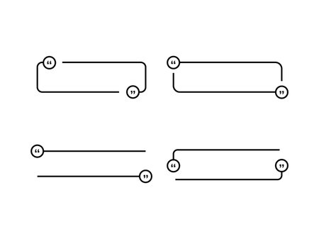 Quote box frame shape isolated vector illustration on white background.のイラスト素材